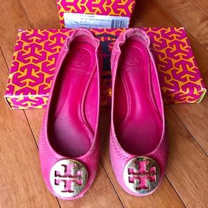 Tory Burch kids ballet flats red.
